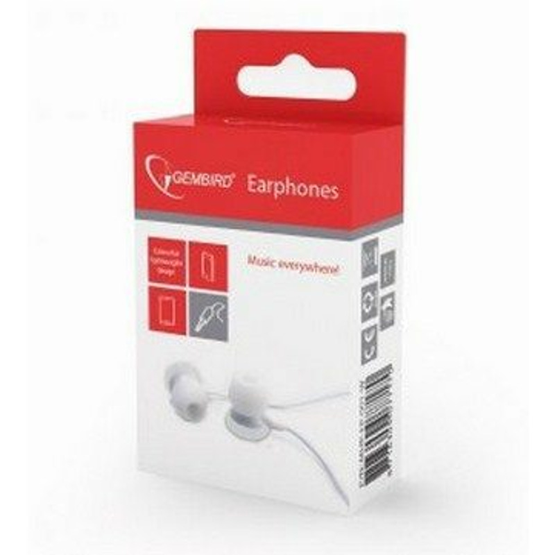 MHP-EP-001-W Gembird MP3 slusalice 3,5mm white A - Image 0