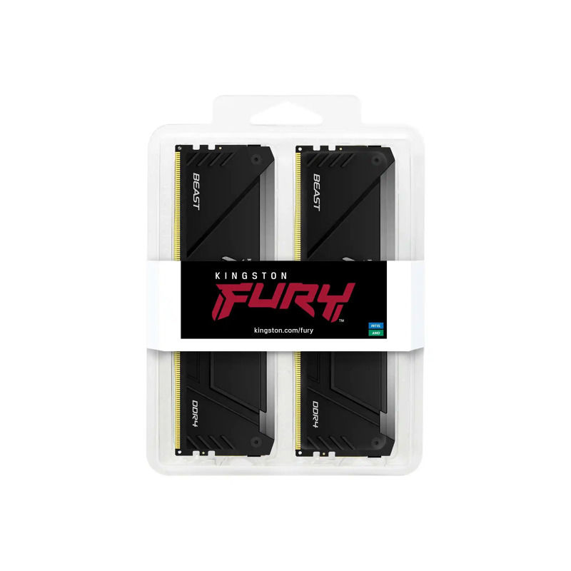 Memorija DDR4 16GB (2x8GB) 3600MHz Kingston Fury Beast RGB KF436C17BB2AK2/16 - Image 0