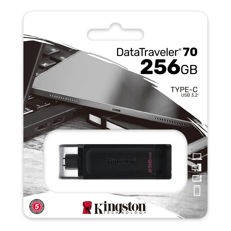 USB Flash 256GB Kingston DT70 Type C - Image 1