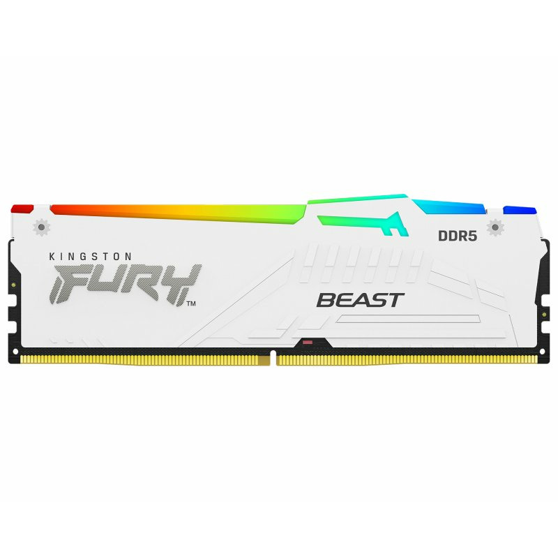 KINGSTON DIMM DDR5 64GB (2x32GB kit) 5200MT/s KF552C36BWEAK2-64 Fury Beast RGB White Expo - Image 0