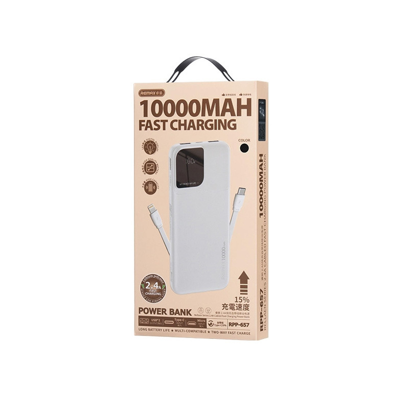 Back up baterija REMAX Rellaen series RPP-657 2.4A 10000mAh crna - Image 1