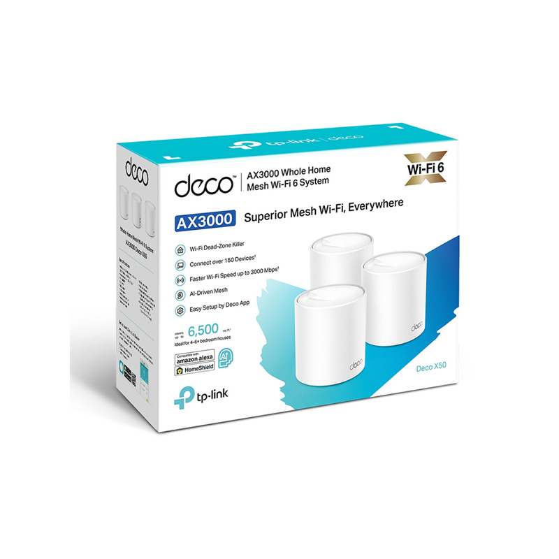 Mrežni sistem TP-LINK Deco X50(3-pack) AX3000/2402Mbps/574Mbps/600m2 pokrivanje - Image 1