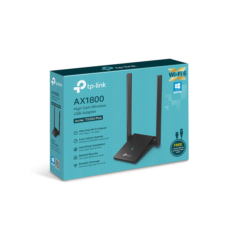Bežicni adapter TP-LINK Archer TX20U Plus AX1800 Dual Antennas High Gain Wireless USB Adapter - Image 1