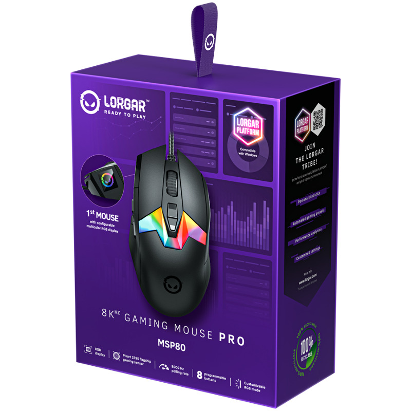LORGAR MSP80, 8000 Hz Gaming Mouse Pro, - Image 6