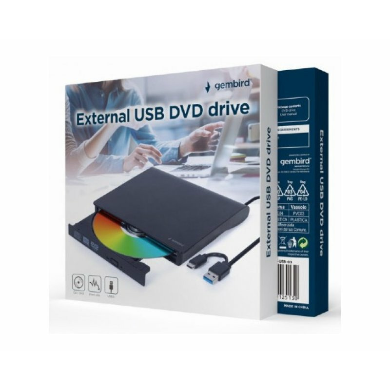 GEMBIRD GMDVD-USB-03 DVD±RW USB eksterni rezač crni - Image 0