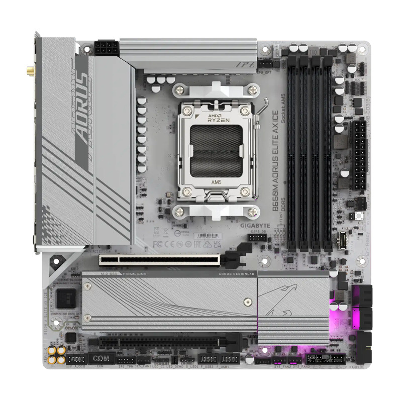 Matična ploča AM5 Gigabyte B650M AORUS ELITE AX ICE - Image 1