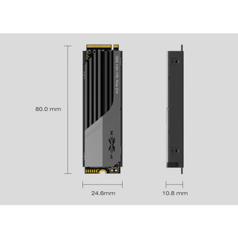 SSD Silicon Power M.2 NVMe 2TB XS70 7,300MB/s/6800Mbs SP02KGBP44XS7005 - Image 0