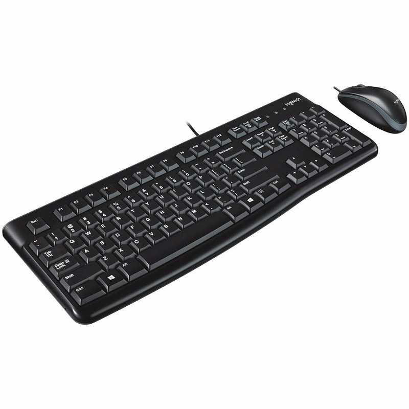 LOGITECH MK120 Corded Combo - BLACK - USB - US - Image 1