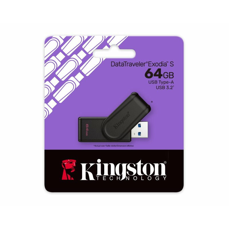 KINGSTON 64GB DataTraveler Exodia S USB 3.2 Gen1 DTXS/64GB - Image 0