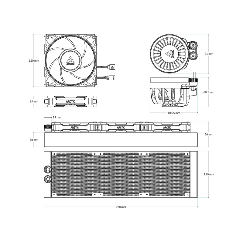 ARCTIC Liquid Freezer III Pro 360 A-RGB Black vodeno hlađenje (ACFRE00184A) - Image 1
