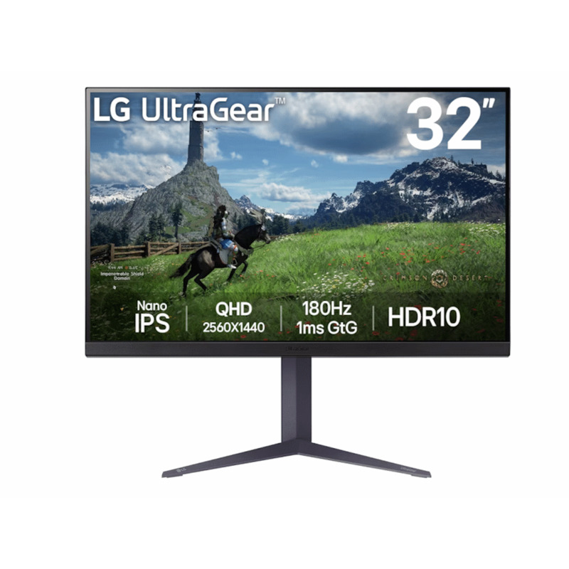 Monitor LG 32GS85Q-B 31.5"/IPS/2560x1440/180Hz/1ms GtG/HDMIx2,DP,USB/Gsync,freesync/pivot,visina - Image 0